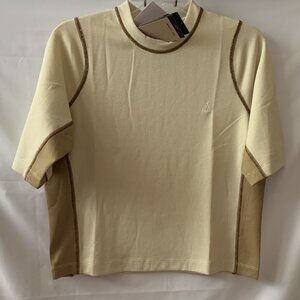 NIKE ACG Chinati Waffle Knit Base Layer Top in Lt Khaki/Beige Sz LARGE